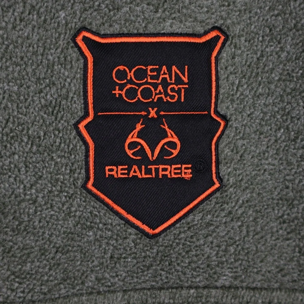 Ocean + Coast x Realtree Fleece Henley Pullover Mens 3XL‎ Camo Snap Neck Hunting